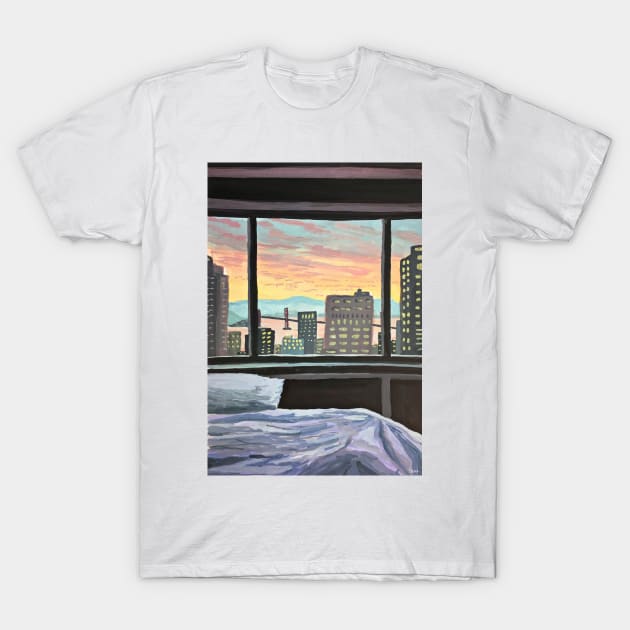 City Bedroom Views T-Shirt by emmawtj